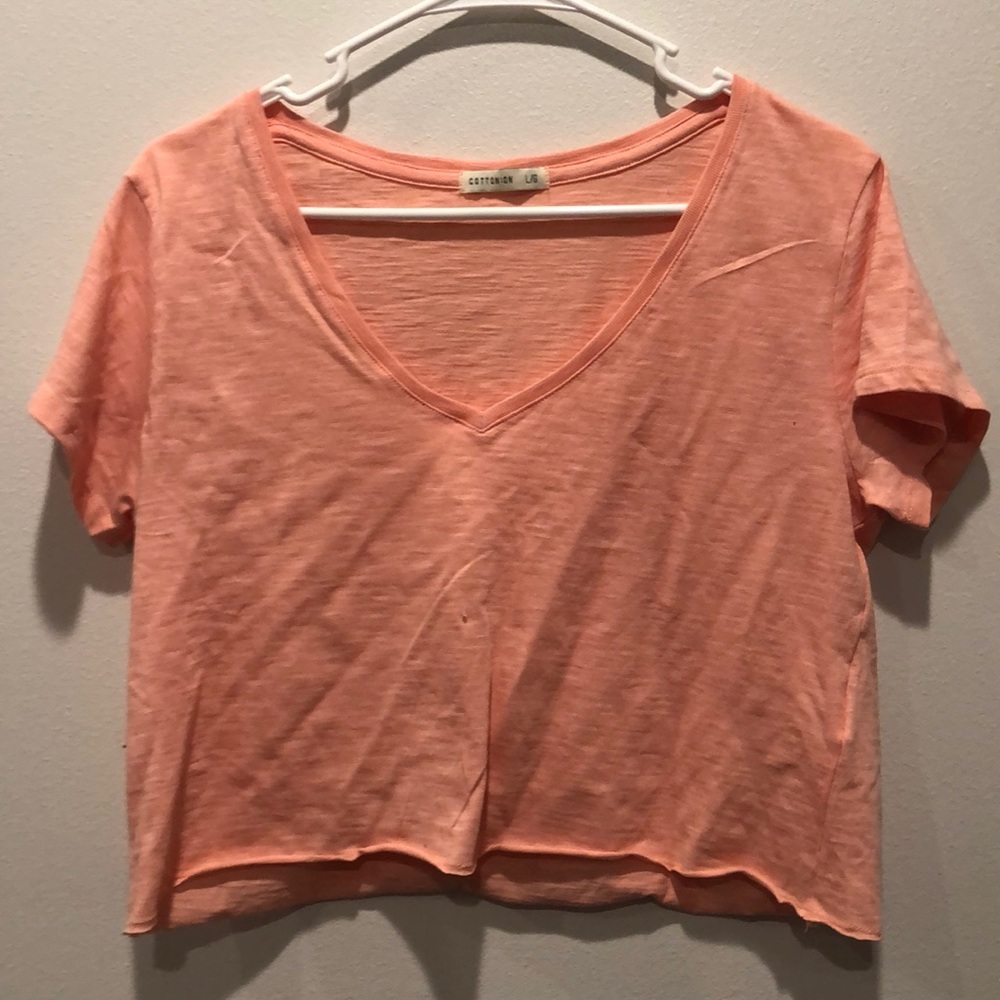 Cotton On pink crop top